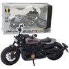 Metalinis chopper motociklo modelis su šviesos ir garso efektais, 1:12, juodas/pilkas