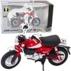 Metalinis retro motociklo modelis su šviesos efektais, 1:12, raudonas