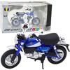 Metalinis retro motociklo modelis su šviesos efektais, 1:12, mėlynas
