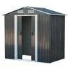 Metalinis sodo namelis, 125x195x197 cm, pilkas