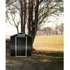 Metalinis sodo namelis, 125x195x197 cm, pilkas