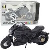 Metalinis sportinio motociklo modelis su šviesos ir garso efektais, 1:12, juodas/auksinis