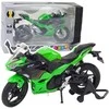 Metalinis sportinio motociklo modelis su šviesos ir garso efektais, 1:12, žalias