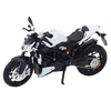 Metalinis sportinio motociklo modelis su šviesos ir garso efektais, 1:12, baltas