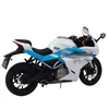 Metalinis sportinio motociklo modelis su šviesos ir garso efektais, 1:12, baltas/mėlynas