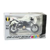 Metalinis sportinio motociklo modelis su šviesos ir garso efektais, 1:12, baltas