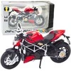 Metalinis sportinio motociklo modelis su šviesos ir garso efektais, 1:12, raudonas/sidabrinis