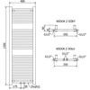 Mexen Mars elektrinis radiatorius, 1200 x 400 mm, 400 W, juodas