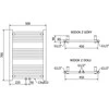 Mexen Mars elektrinis radiatorius, 700 x 500 mm, 300 W, baltas