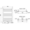 Mexen Mars elektrinis radiatorius, 700 x 500 mm, 300 W, baltas