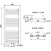 Mexen Mars elektrinis radiatorius, 900 x 400 mm, 300 W, baltas