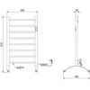Mexen Oso elektrinis radiatorius 2in1 stovimas, 910 x 500 mm, 200 W, baltas