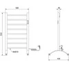 Mexen Oso elektrinis radiatorius 2w1 stovimas, 910 x 500 mm, 200 W, juodas