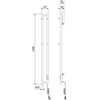 Mexen Pino elektrinis radiatorius su rankšluosčių kabykla, 1405 x 137 mm, 150 W, juodas