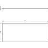 Mexen Uni vonios spintelės stalviršis, 110 cm, Juodas glossy