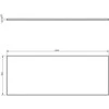 Mexen Uni vonios spintelės stalviršis, 120 cm, Baltas glossy