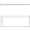 Mexen Uni vonios spintelės stalviršis, 130 cm, Baltas glossy