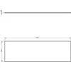 Mexen Uni vonios spintelės stalviršis, 150 cm, Baltas matt