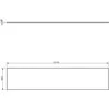 Mexen Uni vonios spintelės stalviršis, 210 cm, Baltas glossy