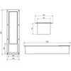 Mexen X-Wall-B potinkinis tualetinio popieriaus dėklas, Inox