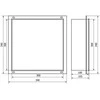 Mexen X-Wall-NR įleidžiama sieninė lentyna, 30x30 cm, Inox