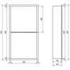 Mexen X-Wall-R įleidžiama sieninė lentyna 2l, 60x30 cm, Inox