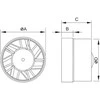 Mexen ZXR 100 vonios ventiliatorius, kanalinis, baltas