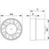 Mexen ZXR 150 vonios ventiliatorius, kanalinis, baltas