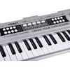 Mini pianinas su mikrofonu vaikams, 37 klavišai, sidabrinis