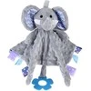 Minkštas migdukas su kramtuku drambliukas, pilkas