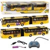 Mokyklinis autobusas su nuotolinio valdymo pultu ir šviesos efektais, 1:32, geltonas