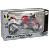 Motociklo modelis BMW S1000RR su garsais ir šviesomis, raudonas