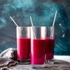 Nerūdijančio plieno šiaudeliai, 2 vnt + valymo šepetėlis