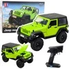 Nuotoliniu būdu valdomas automobilis Jeep Wrangler, žalias