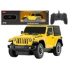 Nuotoliniu būdu valdomas automobilis JEEP Wrangler Rubicon, geltonas