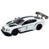 Nuotoliniu būdu valdomas sportinis Bentley Continental GT3 automobilis, baltas