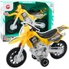 Off-Road krosinis motociklas su šviesos ir garso efektais, geltonas