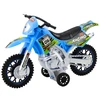 Off-Road krosinis motociklas su šviesos ir garso efektais, mėlynas