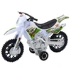 Off-Road krosinis motociklas su šviesos ir garso efektais, baltas