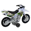 Off-Road krosinis motociklas su šviesos ir garso efektais, baltas