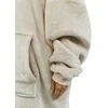 Oversize džemperis su gobtuvu, light beige