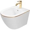 Pakabinama bidė Rea Carlo Mini, Baltas/Gold Edge