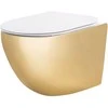 Pakabinamas klozetas Rea Carlo Mini Tornado NFQ, Gold/Baltas