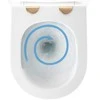 Pakabinamas klozetas Rea Carlo Mini Tornado NFQ, Gold Edge