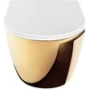 Pakabinamas klozetas Rea Carlo Mini Tornado NFQ, Gold/Baltas