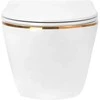 Pakabinamas klozetas Rea Carlo Mini Tornado NF, Gold Edge