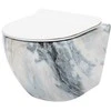 Pakabinamas klozetas Rea Carlos Slim Rimless, Granit Shiny
