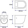 Pakabinamas klozetas REA Lucio Rimless, Baltas