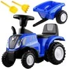 Paspiriamas traktorius su priekaba New Holland, mėlynas