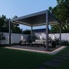 Pavėsinė Pergola DELUXE AUTOMATIC 3.6x4 su LED, Anthracite